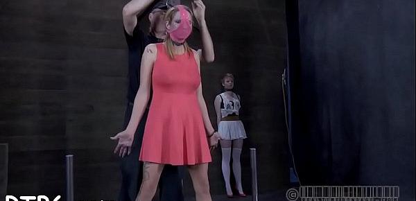  Bounded gal waits for her brutal torture